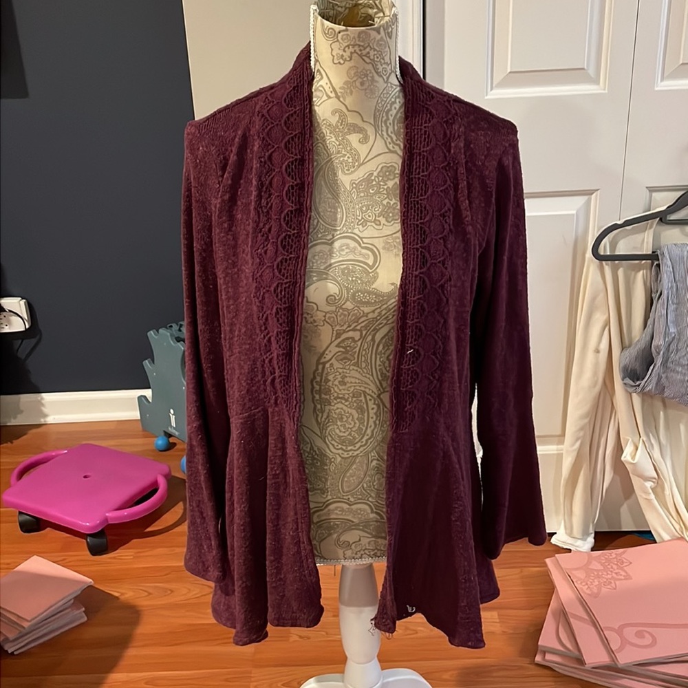 Knox Rose Purple Cardigan-Size Medium